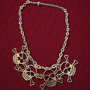 Defy Gold Skull Necklace